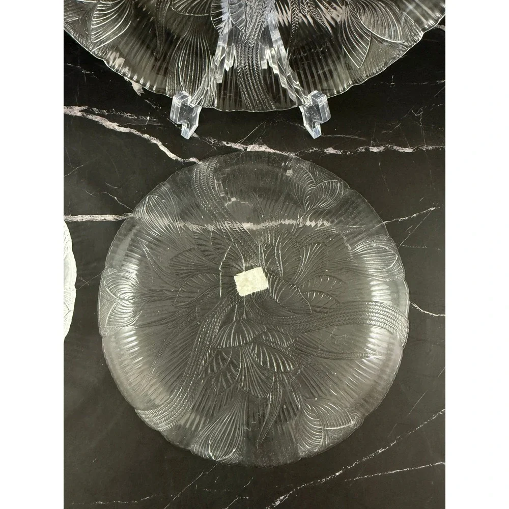VTG NIB Set of 4 Arcoroc Magnolia Tempered Glass 7 5/8in Salad Plates